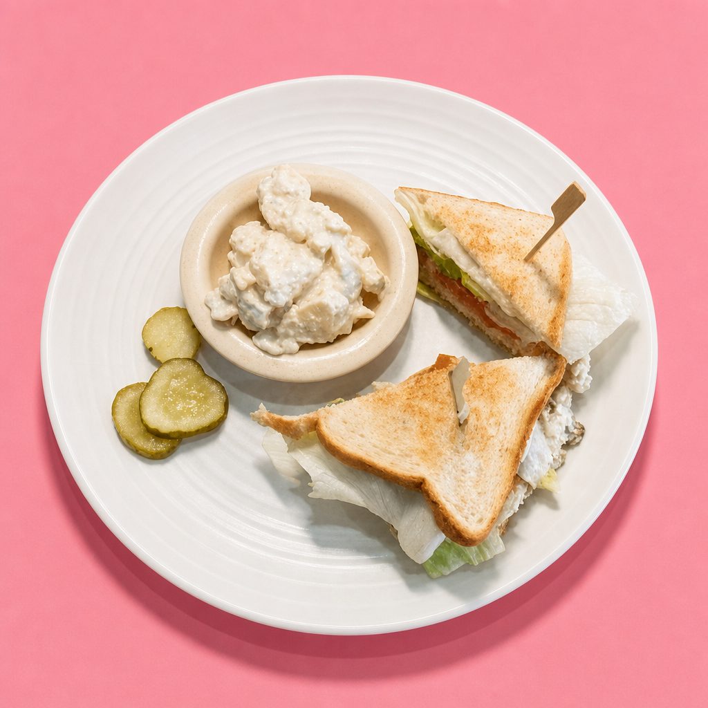 Homemade Chicken Salad Sandwich.
