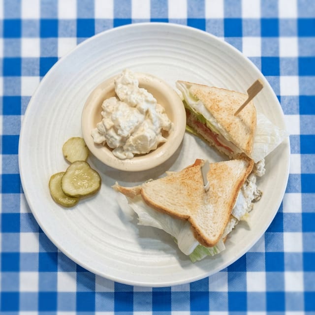 Homemade Chicken Salad Sandwich.